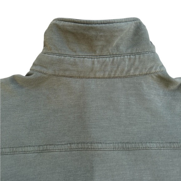 Faherty Mens Button Up Knit Shirt LARGE Sage Green Alpine Organic Cotton MKC0086 - Picture 14 of 16